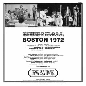 FAMILY Boston Music Hall 1972