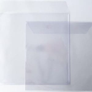 OUTER SLEEVES PVC Glass Clear 180 micron w/ Flap; Pkt of 20