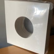 CARD SLEEVE 7" 10 x white with Hole