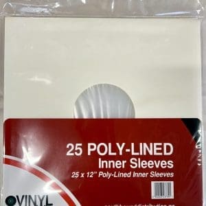 VINYL CARE INNER SLEEVES 12" 25 x Poly-Lined