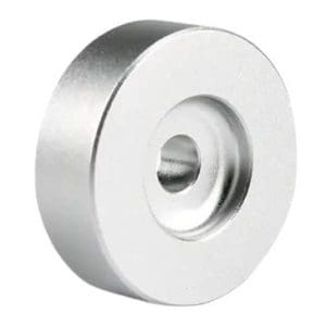 45RPM RECORD ADAPTER / ROUND (aluminium, silver)