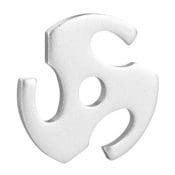 45RPM RECORD ADAPTER  (aluminium, silver)