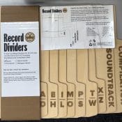 RECORD DIVIDERS : WOOD Set Of 9 Organisers (310mm x 345mm / 335mm at tab )