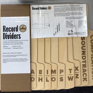 RECORD DIVIDERS : WOOD Set Of 9 Organisers (310mm x 345mm / 335mm at tab )
